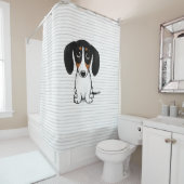 Rideaux De Douche Piebald Dachshund mignon dessin animé Chien chiot (En situation)