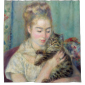 Rideaux De Douche Pierre-Auguste Renoir - Femme avec chat (Devant)