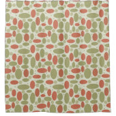 Rideaux De Douche Pierre de cailloux de mer vert beige et marron Abs (Devant)