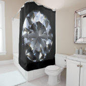 Rideaux De Douche Pierre de diamant : l'espace noir brille. (En situation)