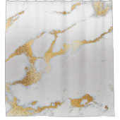 Rideaux De Douche Pierre de marbre Abstrait blanc grisArgent métal o (Devant)