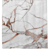 Rideaux De Douche Pierre de marbre Abstrait gris gris cuivre Rose or (Devant)
