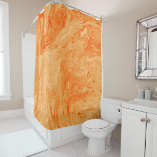 Rideaux De Douche Pierre De Marbre Orange Et Jaune Moderne