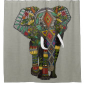 Rideaux De Douche pierre d'éléphant à fleurs (Devant)