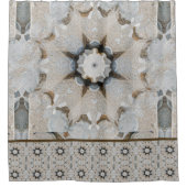 Rideaux De Douche Pierre neutre Mandala Brown Beige Grey Boho (Devant)