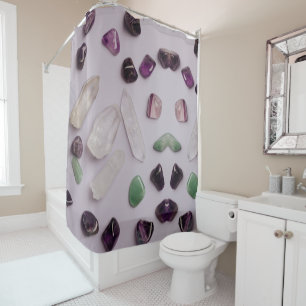 Rideaux De Douche Pierres Gemstones Energy Crystones