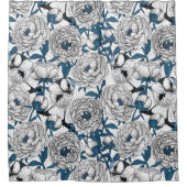 Rideaux De Douche Pies blanches et mésanges bleues (Devant)