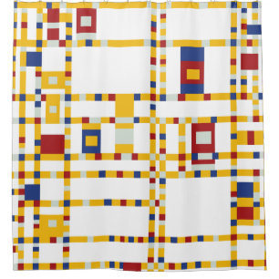 Rideaux De Douche Piet Mondrian - Broadway Boogie Woogie Art Moderne