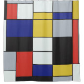 Rideaux De Douche Piet Mondrian - Composition Abstrait géométrique (Devant)