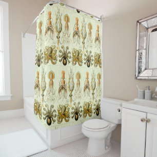 Rideaux De Douche Pieuvre marine vintage par Ernst Haeckel