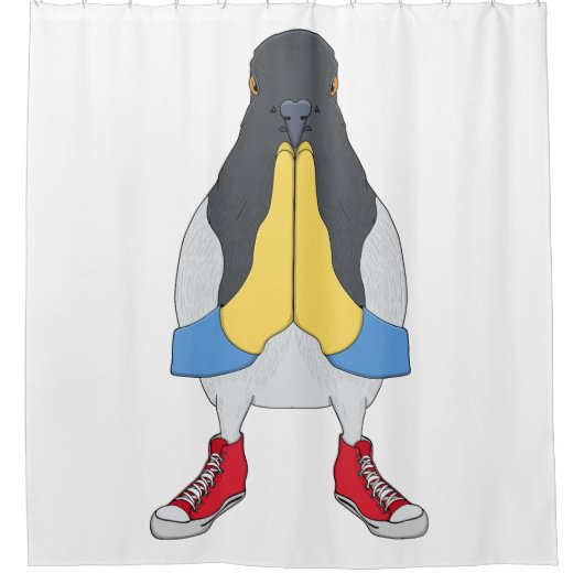Rideaux De Douche Pigeon avec chaussures (Devant)