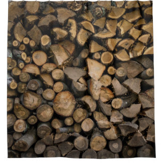 Rideaux De Douche Pile de bois de feu