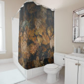 RIDEAUX DE DOUCHE PILE DE FEUILLES BROWN EN MAPLE (En situation)