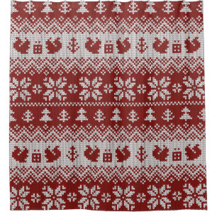 Rideaux De Douche Pile décorative vintage de Noël