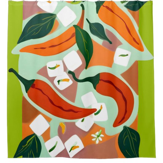 Rideaux De Douche Piliers et cubes de glace (Devant)