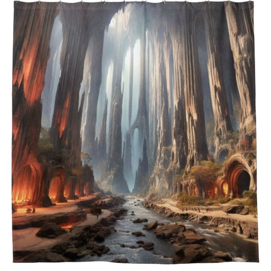 Rideaux De Douche Piliers et personnes (Devant)