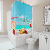Rideaux De Douche Piment Sur La Plage (En situation)