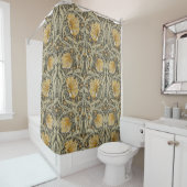 Rideaux De Douche Pimpernel jaune, william Morris, Art nouveau (En situation)