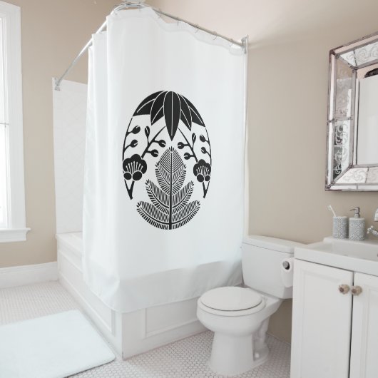 Rideaux De Douche Pin bambou ume (En situation)