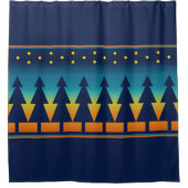 Rideaux De Douche Pines Sunset du Sud-Ouest bleu (Devant)