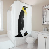 Rideaux De Douche Pingouin avec son bébé (En situation)