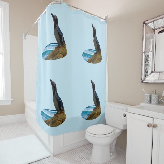 Rideaux De Douche Pingouin beau, (En situation)