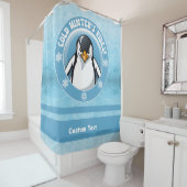Rideaux De Douche Pingouin mignon, Vibes d'hiver froid (En situation)