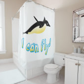 Rideaux De Douche Pingouin volant (En situation)