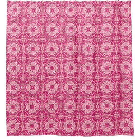 Rideaux De Douche Pink Abstrait doux Motif Mandala (Devant)