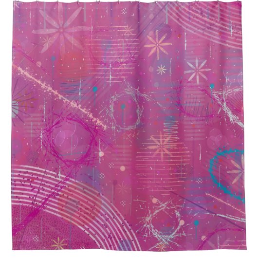 Rideaux De Douche Pink Dreams Abstract  (Devant)