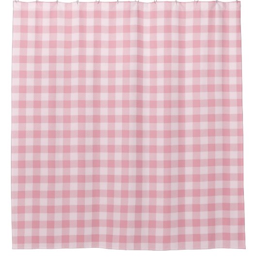 Rideaux De Douche Pink Gingham Pattern Girly Check Plaid Checkered (Devant)