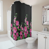 Rideaux De Douche Pink Hollyhocks (En situation)