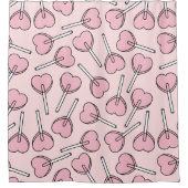 Rideaux De Douche Pink Lollipops, Heart Lollipops, Lollipop Pattern (Devant)