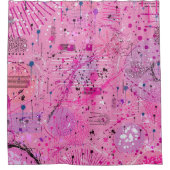 Rideaux De Douche Pink Maximalist Abstract: Raspberry Sundae (Devant)