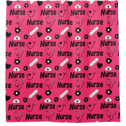 Rideaux De Douche Pink Nurse Life Seamless Pattern (2) (Devant)