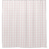 Rideaux De Douche Pink Pastel Gingham Pattern Modern Farmhouse (Devant)