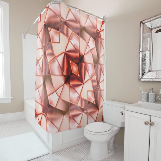 Rideaux De Douche Pinkish gigantic Pearl flowers (En situation)