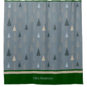 Rideaux De Douche Pins primitifs sur gris (Devant)