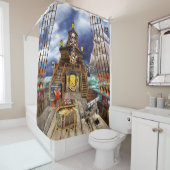 RIDEAUX DE DOUCHE PIRATES BUTIN VOLÉ (En situation)