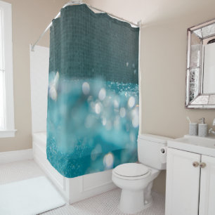 Rideaux De Douche Piscine caraïbe Bokeh Glam 1
