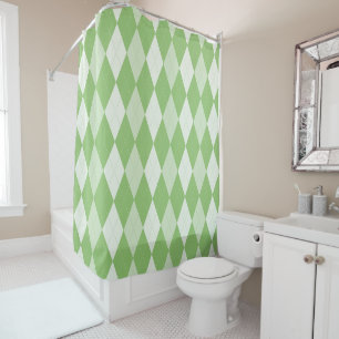 Rideaux De Douche Pistachio Jacquard vert Pale Vert Petit Diamant