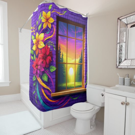 Rideaux De Douche Pittoresque (En situation)