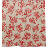 Rideaux De Douche PixDezines Coraux rouges/Arrière - plan DO-IT-YOUR (Devant)