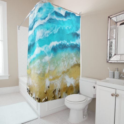 Rideaux De Douche Plage (En situation)