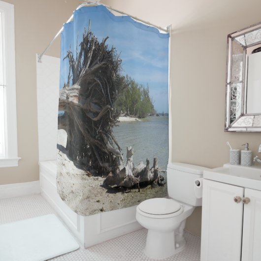 Rideaux De Douche Plage Belle (En situation)