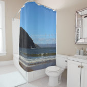 Rideaux De Douche Plage blanche de point (En situation)