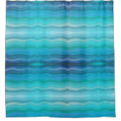 Rideaux De Douche Plage Côtière Vagues Salées Sur Turquoise (Devant)