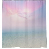 Rideaux De Douche Plage de sable paisible ciel rose (Devant)