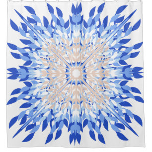 Rideaux De Douche Plage d'été bleu rose beige floral