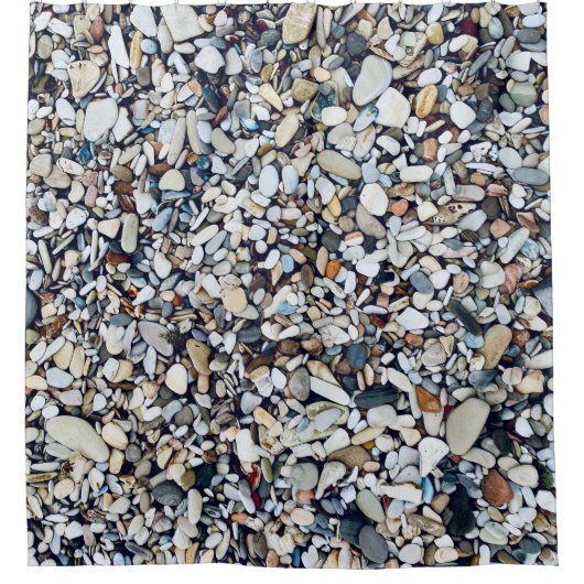 Rideaux De Douche Plage Pierre Galets (Devant)